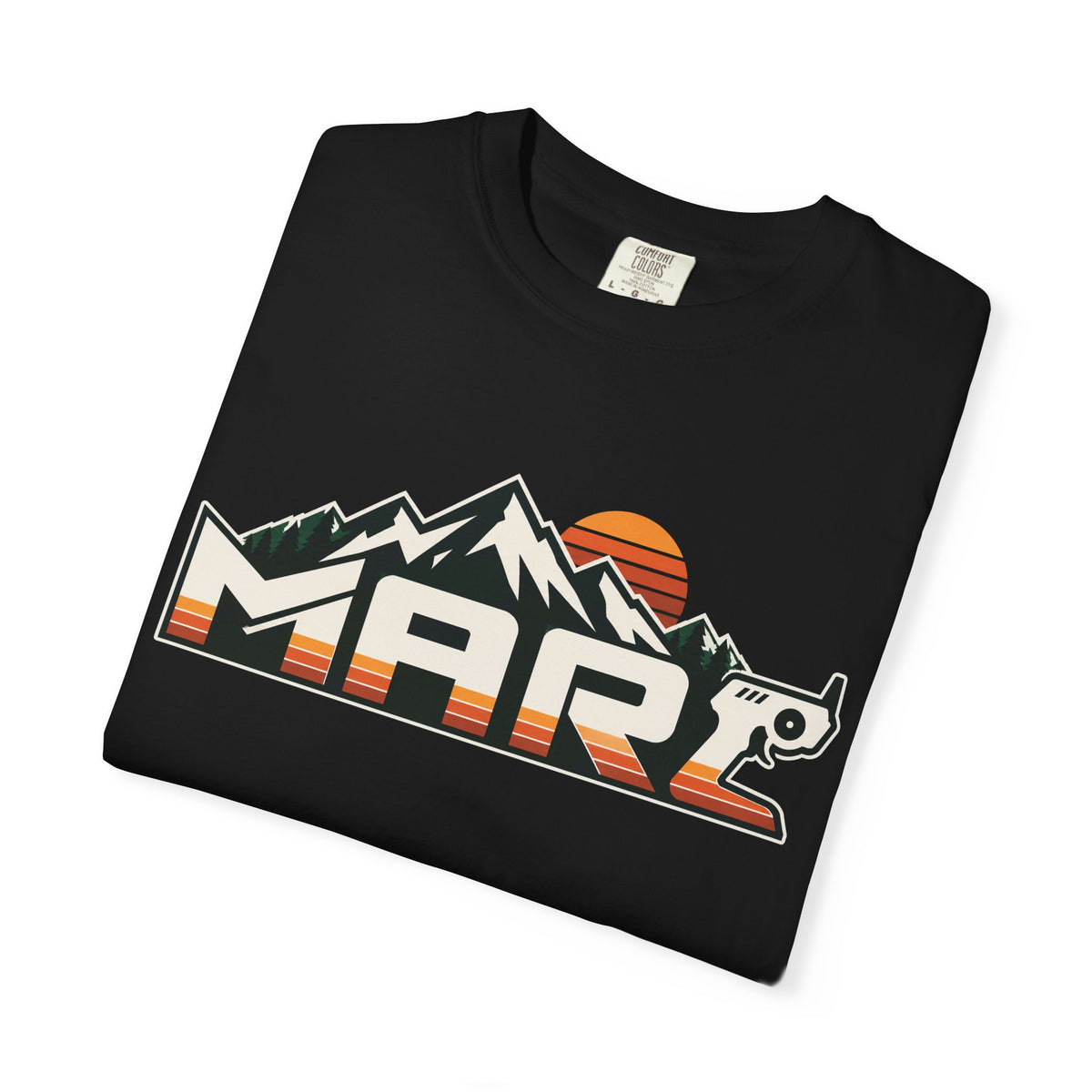 Mars Mountain Retro T-Shirt — Vintage Space Sunset Graphic Tee