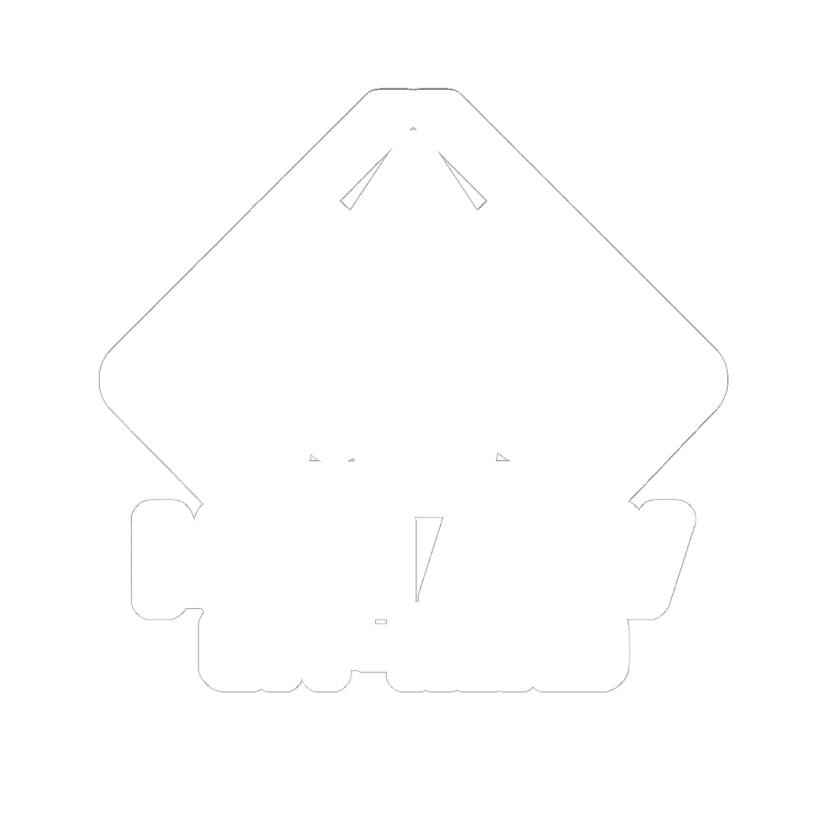 Retro Diamond Logo Kiss-Cut Sticker — Laptop Décor, Durable Vinyl Decal