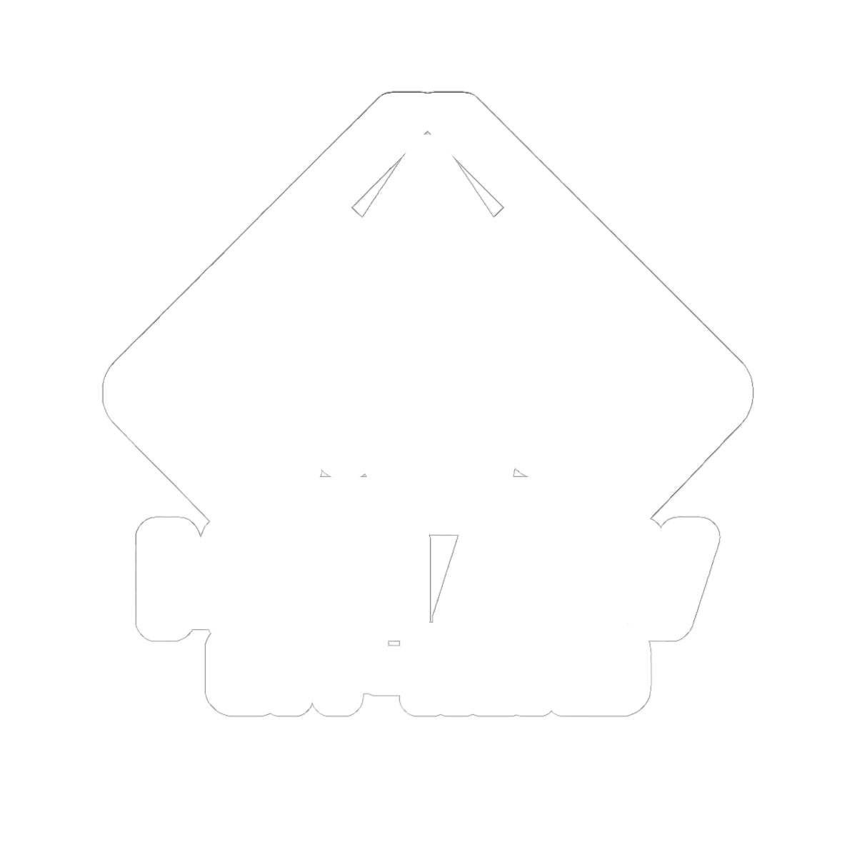 Retro Diamond Logo Kiss-Cut Sticker — Laptop Décor, Durable Vinyl Decal