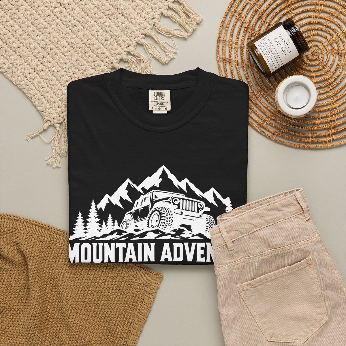 Mountain Adventure Outfitters T-Shirt — Vintage Camper & Peaks Outdoor Tee