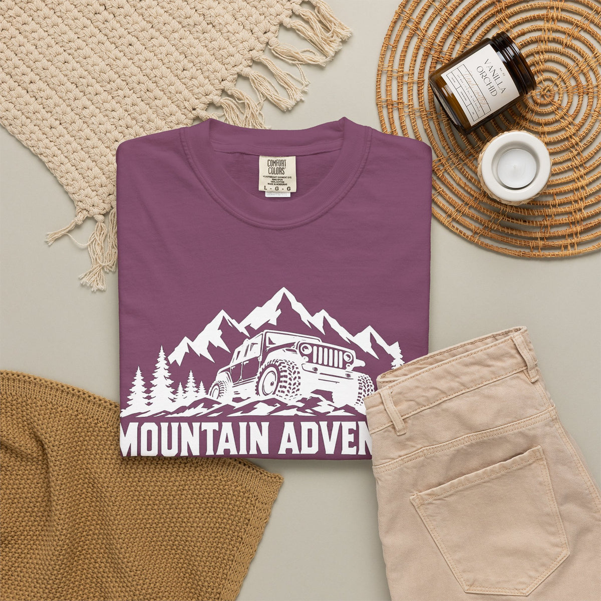 Mountain Adventure Outfitters T-Shirt — Vintage Camper & Peaks Outdoor Tee