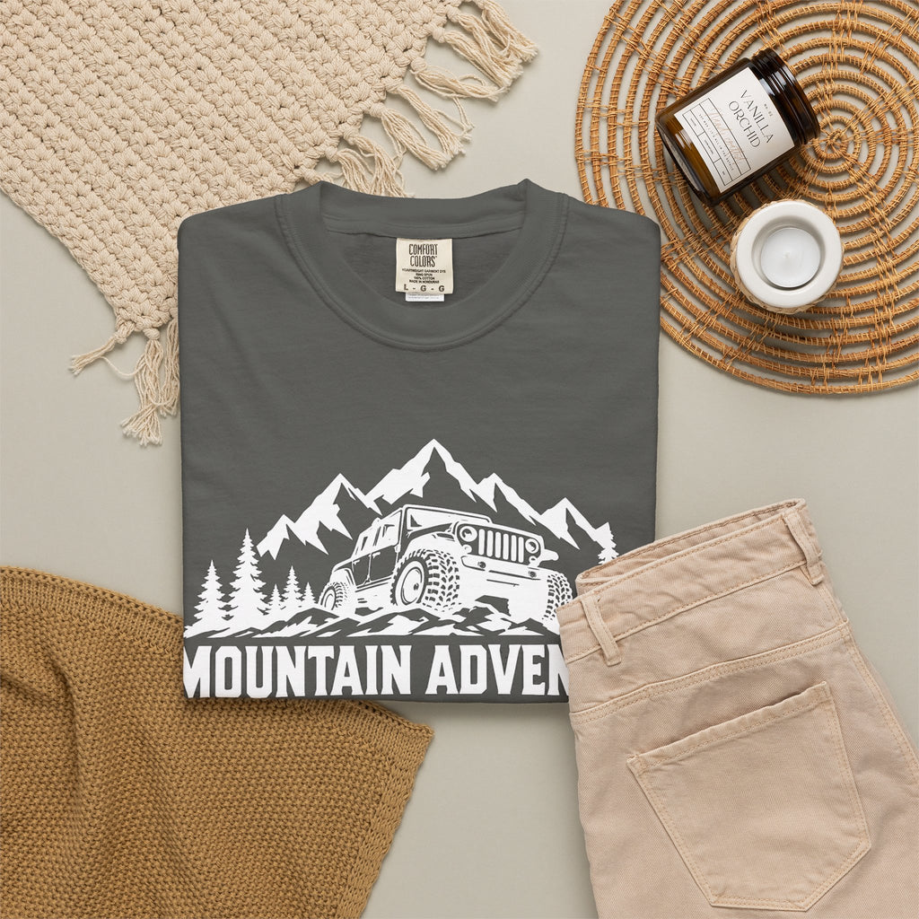 Mountain Adventure Outfitters T-Shirt — Vintage Camper & Peaks Outdoor Tee