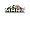 Mars Retro Mountain Sticker — Kiss-Cut Outdoor Adventure Decal