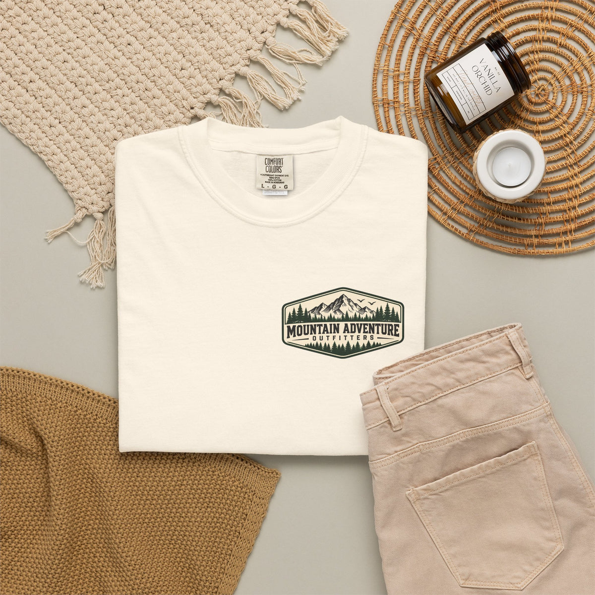 Mountain Adventure Outfitters Graphic T-Shirt — Vintage Mountain Logo Tee