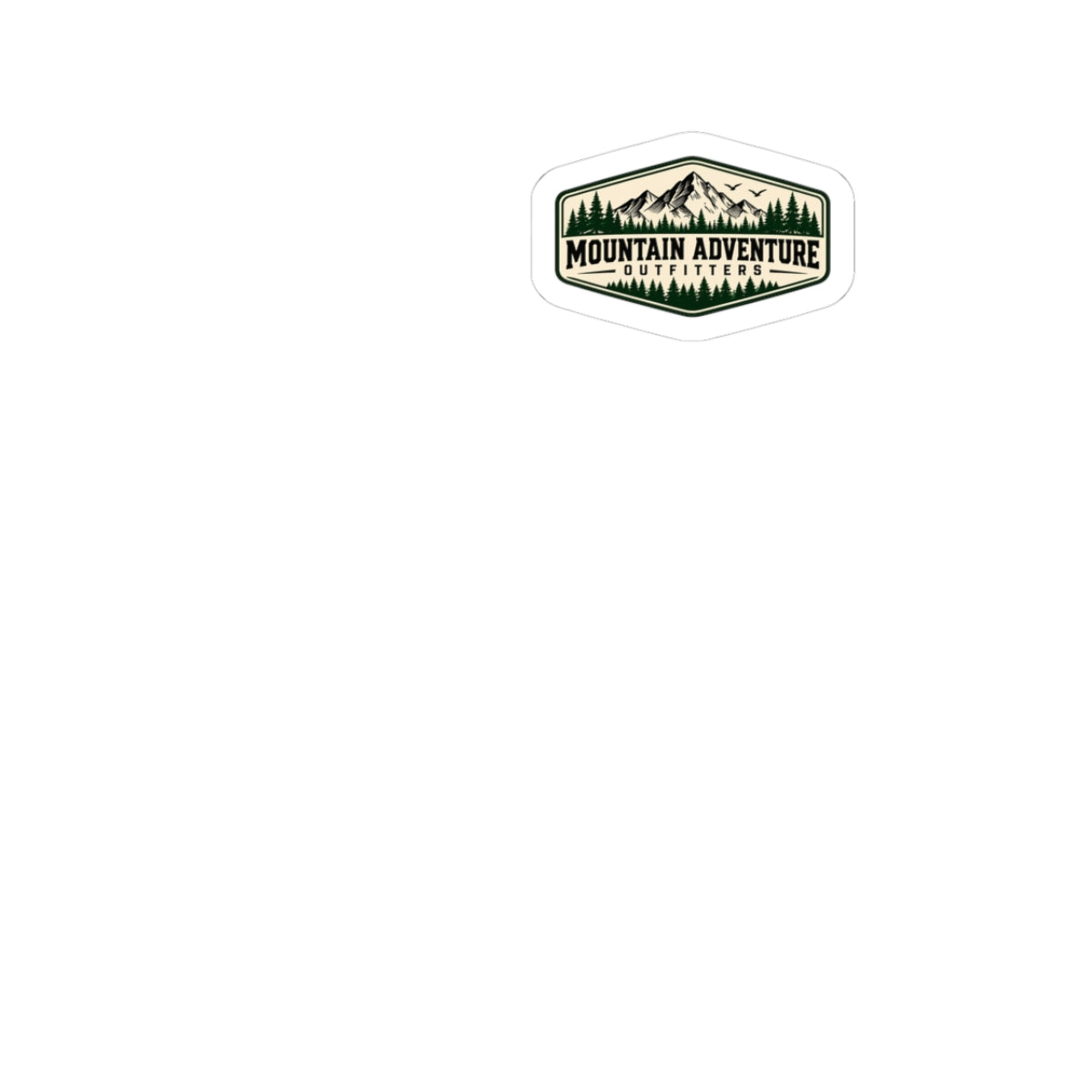Mountain Adventure Outfitters Kiss-Cut Sticker — Vintage Outdoor Hiking Emblem