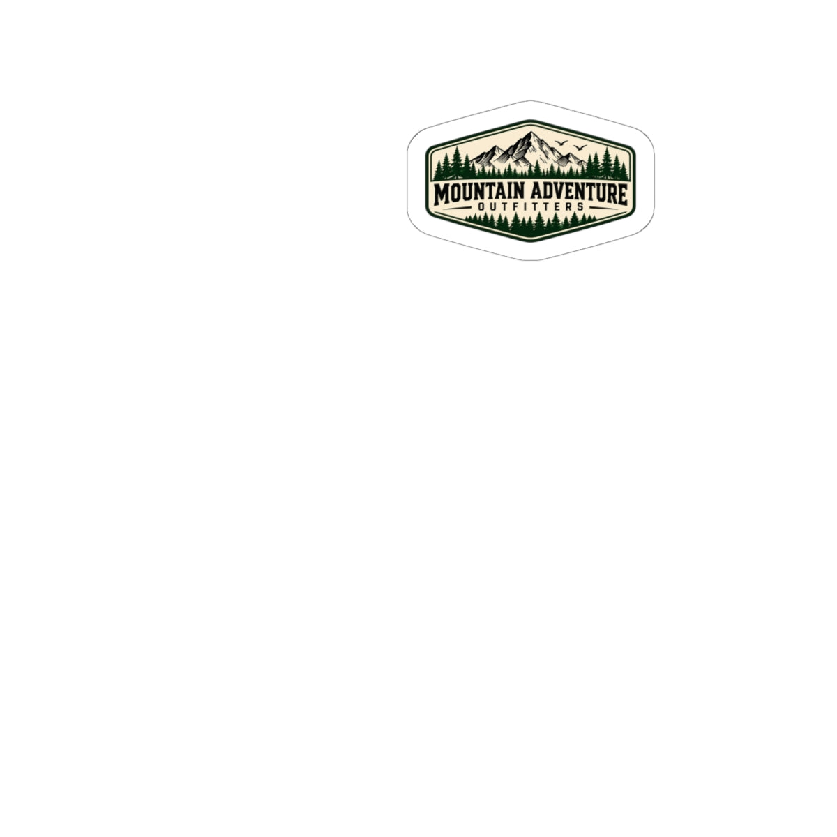 Mountain Adventure Outfitters Kiss-Cut Sticker — Vintage Outdoor Hiking Emblem