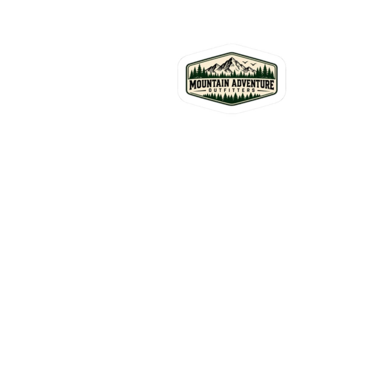 Mountain Adventure Outfitters Kiss-Cut Sticker — Vintage Outdoor Hiking Emblem