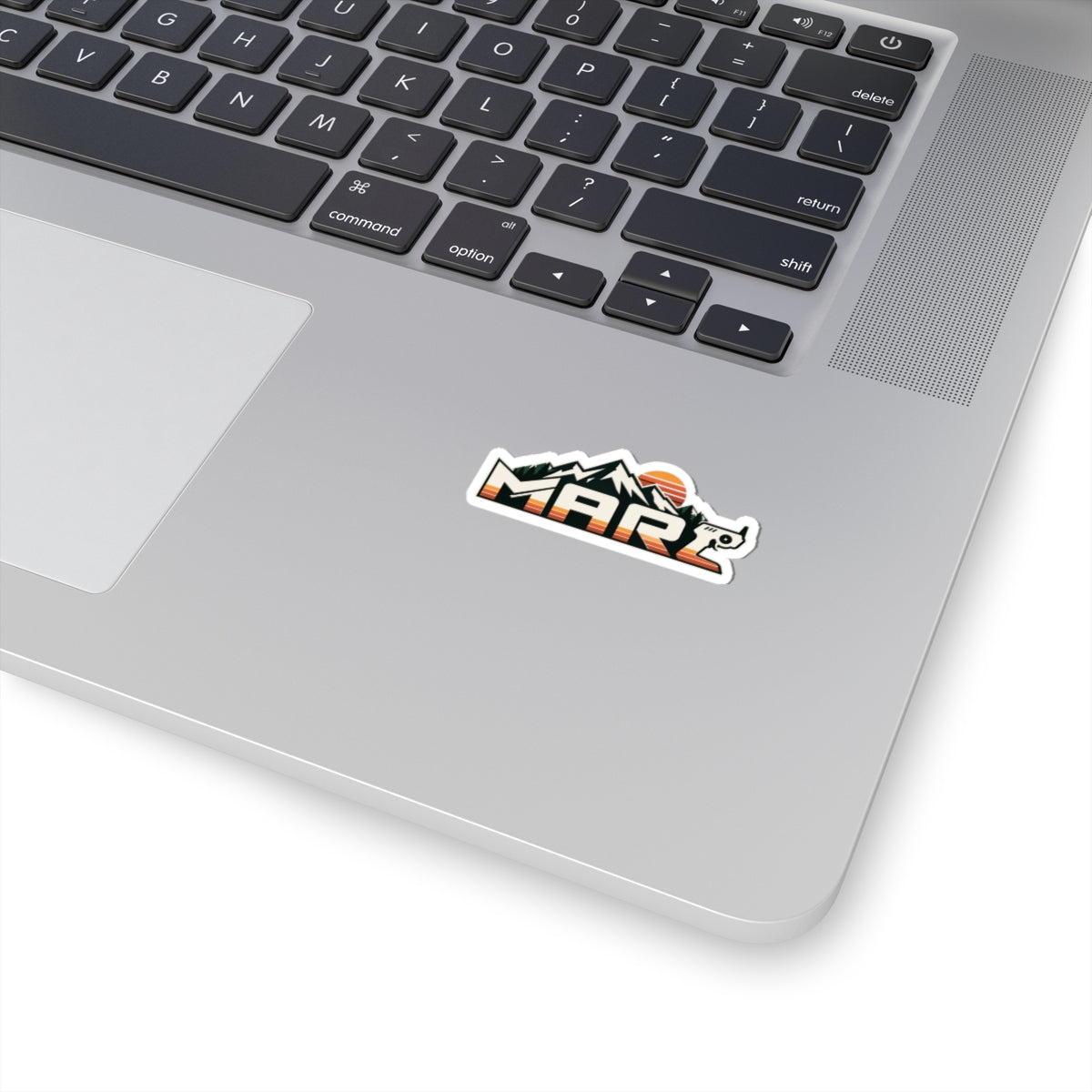 Mars Retro Mountain Sticker — Kiss-Cut Outdoor Adventure Decal