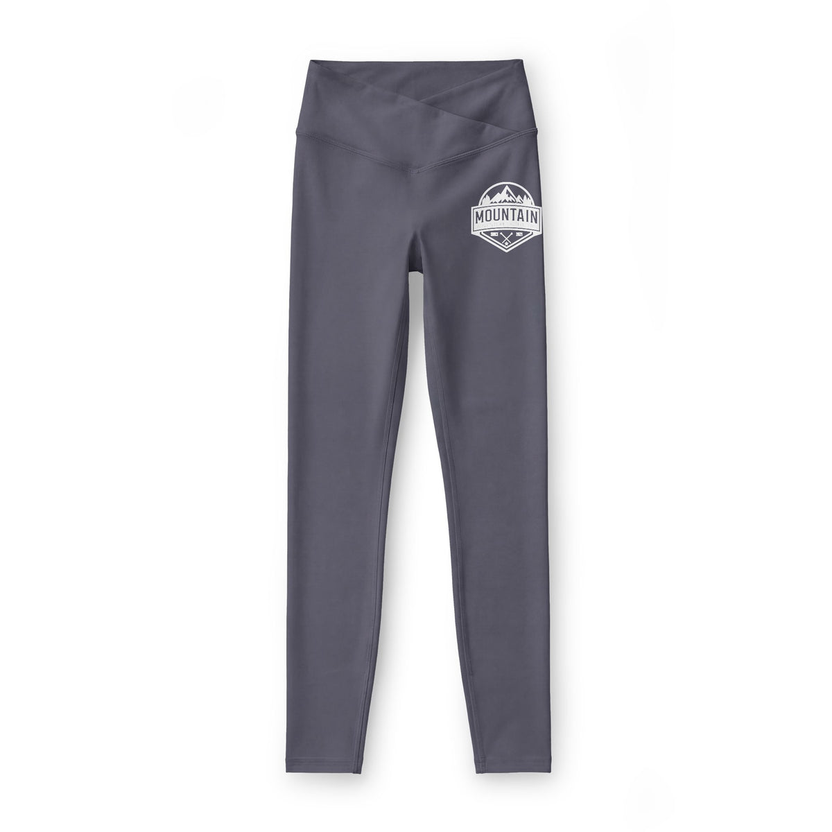 Moon & Mountains Women’s Luxe Leggings — High-Waist Yoga Leggings with Scenic Pocket Emblem